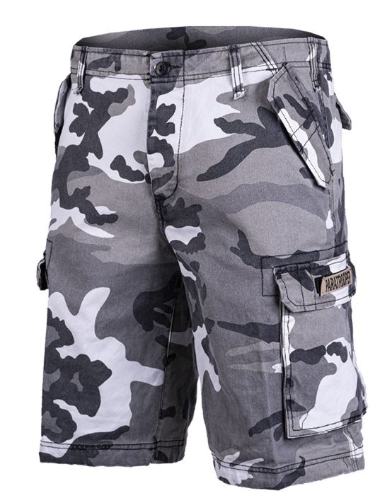 Mil-Tec Camouflage Shorts Für Herren & Damen – Elastischer Bund, Wasserfeste Taschen
