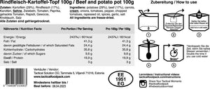 TACTICAL FOODPACK® BEEF AND POTATO POT (MAIN) 601KCAL