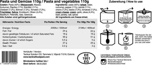 TACTICAL FOODPACK® PASTA AND VEGETABLES (MAIN) 532KCAL