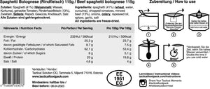 TACTICAL FOODPACK® BEEF SPAGHETTI BOLOGNESE (MAIN) 580KCAL